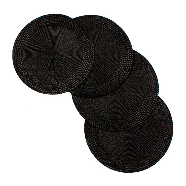 Red Barrel Studio® Rome Woven Braided Table Placemats 15 Inch Round Set